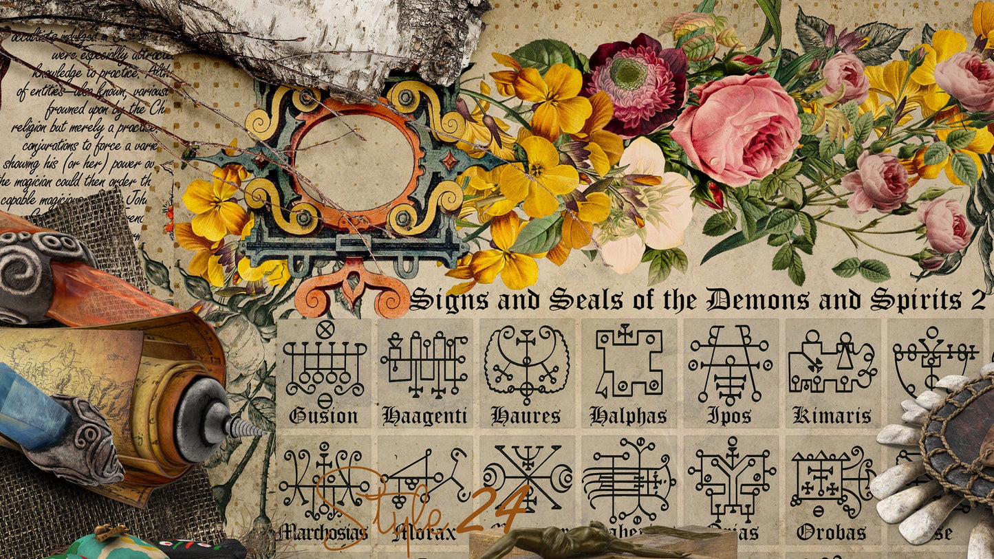 Book of Shadows No 2 Printable pages of Signs Symbols Ceremonial Magic Magical Spiritual Symbolism Printable BOS Sheets Wiccan DIY