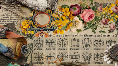Book of Shadows No 2 Printable pages of Signs Symbols Ceremonial Magic Magical Spiritual Symbolism Printable BOS Sheets Wiccan DIY