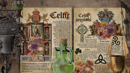 Book of Shadows No 5 Printable pages of Signs Symbols Celtic Spiritual Symbolism Printable BOS Wiccan Witchcraft Druid Symbols