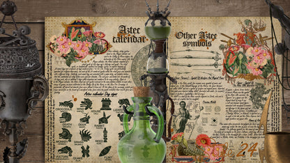 Book of Shadows No 6 Printable pages of Signs Symbols Aztec and Mayan Spiritual Symbolism Printable BOS Wiccan Witchcraft Ancient