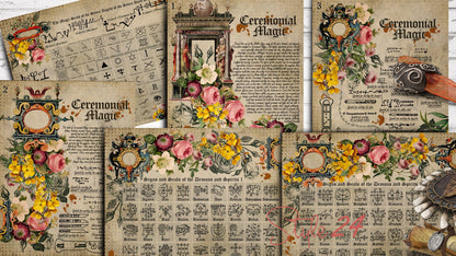 Book of Shadows No 2 Printable pages of Signs Symbols Ceremonial Magic Magical Spiritual Symbolism Printable BOS Sheets Wiccan DIY