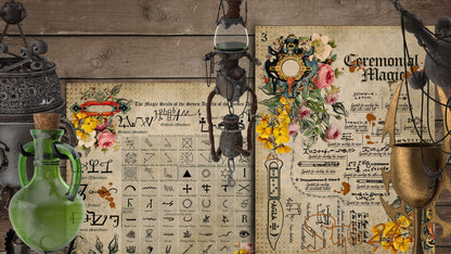 Book of Shadows No 2 Printable pages of Signs Symbols Ceremonial Magic Magical Spiritual Symbolism Printable BOS Sheets Wiccan DIY