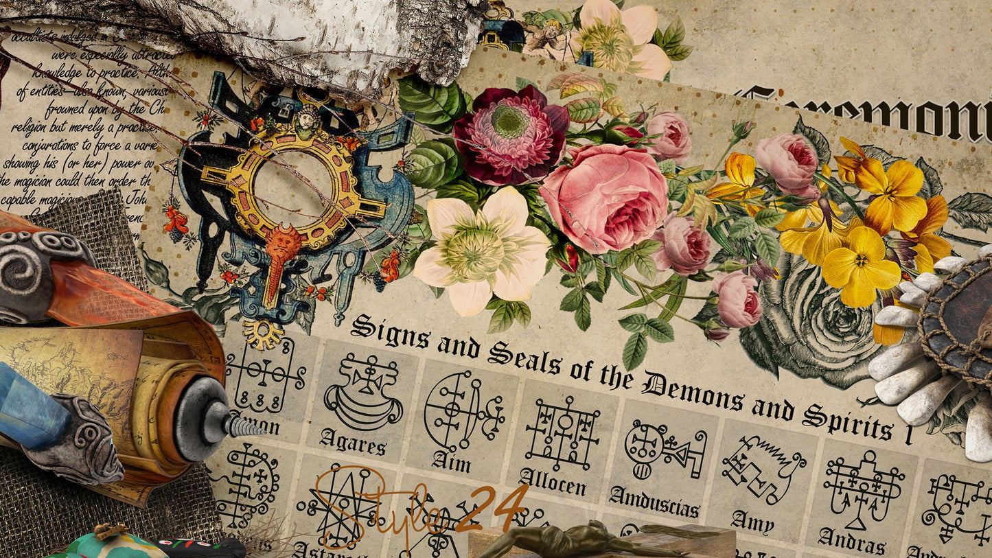 Book of Shadows No 2 Printable pages of Signs Symbols Ceremonial Magic Magical Spiritual Symbolism Printable BOS Sheets Wiccan DIY