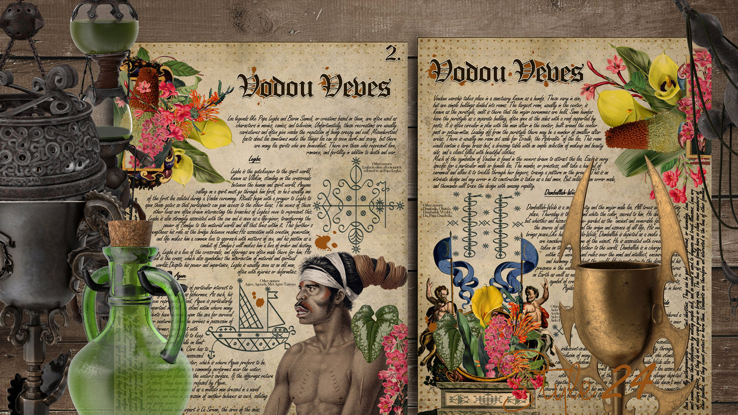 Book of Shadows No 7  Printable pages of Signs Symbols Voodoo Spiritual Symbolism Printable Voudoun BOS Wiccan Witchcraft Ancient