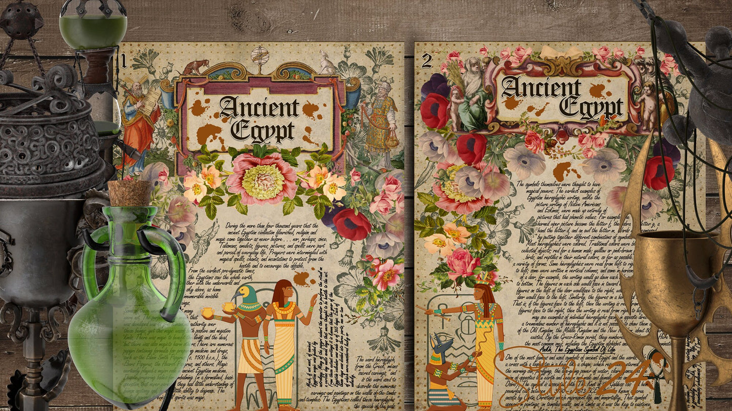 Book of Shadows No 3 Printable pages of Signs Symbols Ancient Egypt Magical Spiritual Symbolism Printable BOS Sheets Wiccan DIY