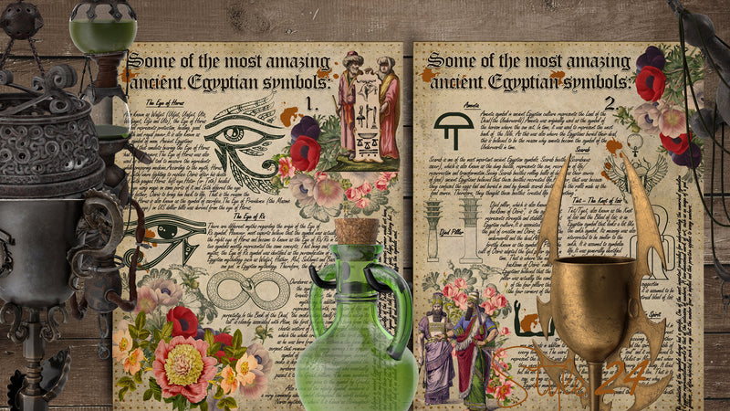 Book of Shadows No 3 Printable pages of Signs Symbols Ancient Egypt Magical Spiritual Symbolism Printable BOS Sheets Wiccan DIY