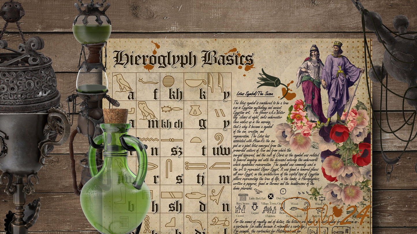 Book of Shadows No 3 Printable pages of Signs Symbols Ancient Egypt Magical Spiritual Symbolism Printable BOS Sheets Wiccan DIY