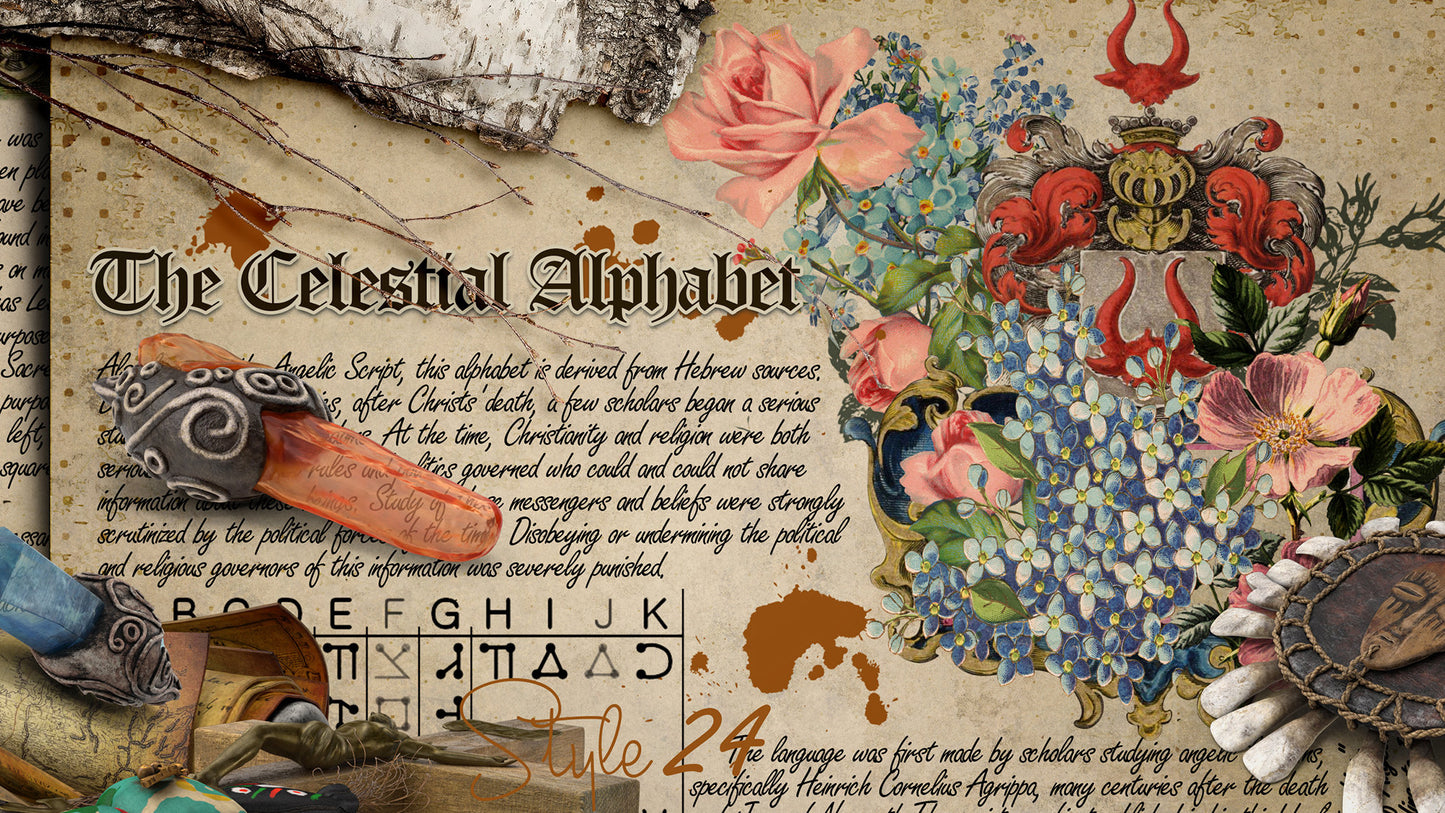 Book of Shadows No 4 Printable pages of Signs Symbols Magical Alphabets Spiritual Symbolism Printable BOS Sheets Wiccan Witchcraft