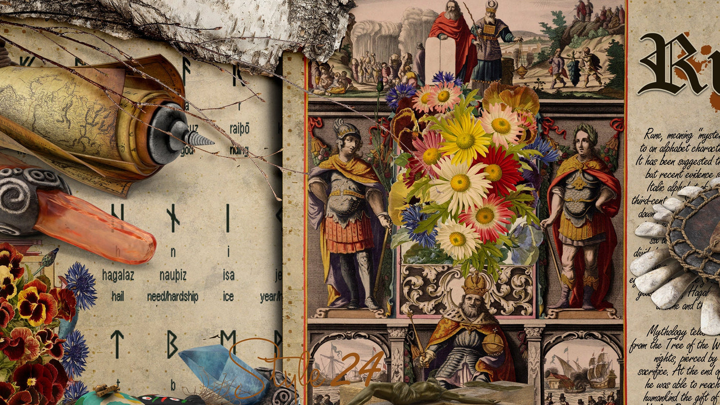 Book of Shadows No 8 Printable pages of Signs Symbols Runic Spiritual Symbolism Printable Runes BOS Wiccan Witchcraft Ancient