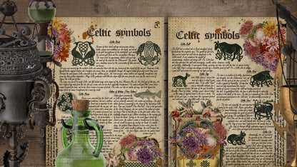 Book of Shadows No 5 Printable pages of Signs Symbols Celtic Spiritual Symbolism Printable BOS Wiccan Witchcraft Druid Symbols