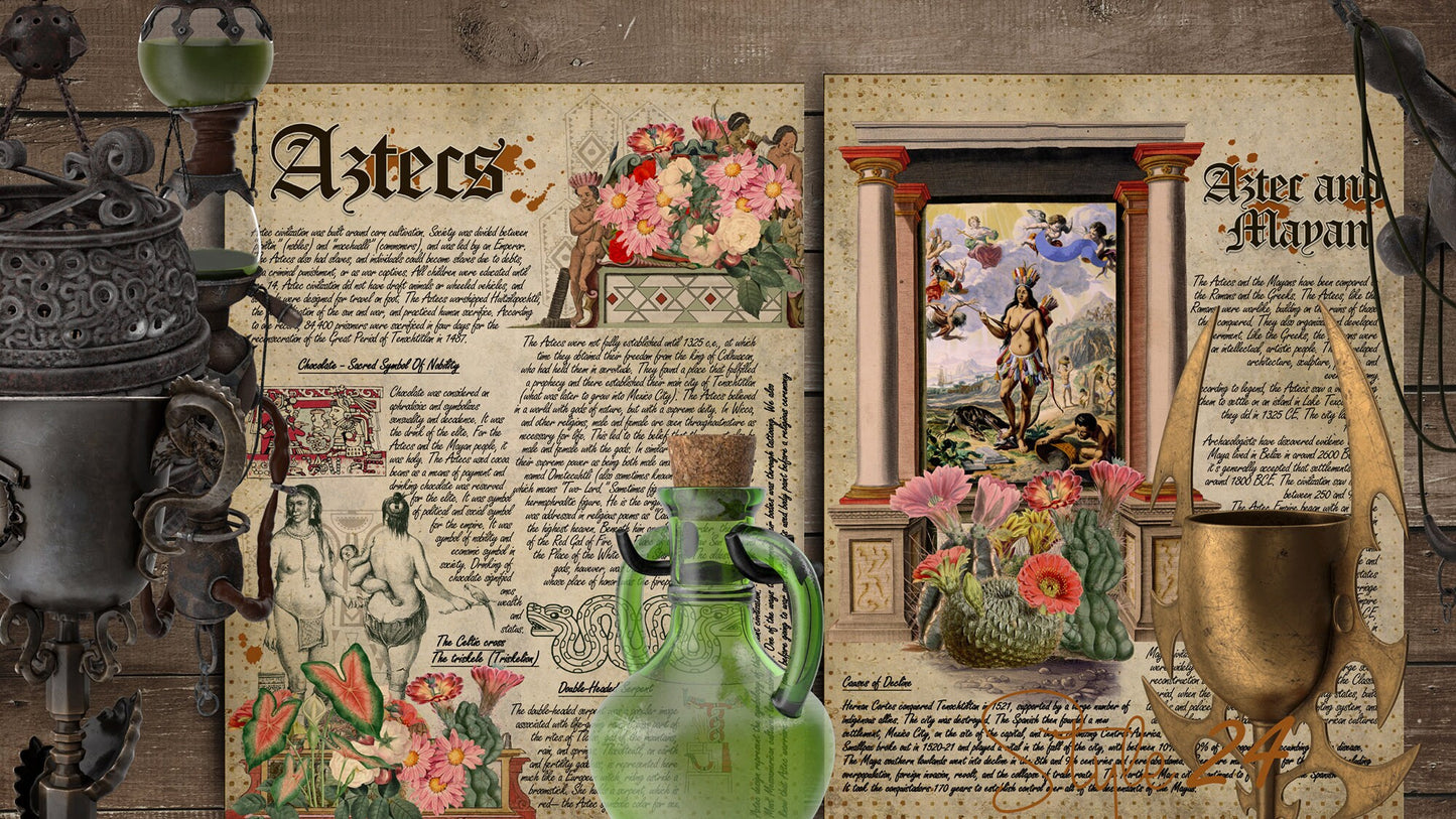 Book of Shadows No 6 Printable pages of Signs Symbols Aztec and Mayan Spiritual Symbolism Printable BOS Wiccan Witchcraft Ancient