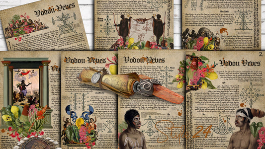 Book of Shadows No 7  Printable pages of Signs Symbols Voodoo Spiritual Symbolism Printable Voudoun BOS Wiccan Witchcraft Ancient