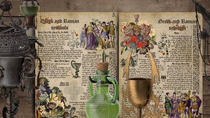 Book of Shadows no 9  Printable pages of Signs Symbols Greek and Roman Spiritual Symbolism Printable Book of Shadows Wiccan Witchcraft Ancient Signs