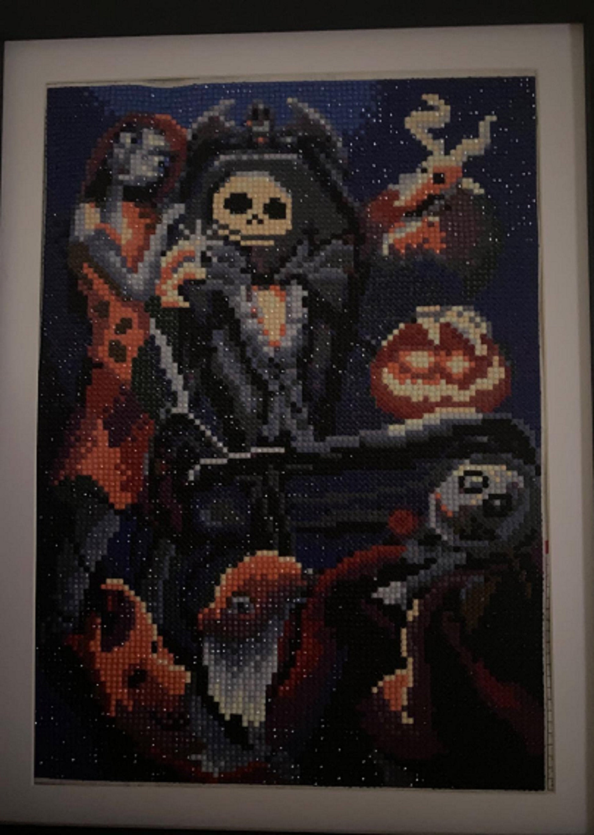 Round Full Drill DIY 5D Diamond Paintings Nightmare Before Christmas - Jack and Sally - Halloween Decor - Halloween Gifts - Jack Skellington