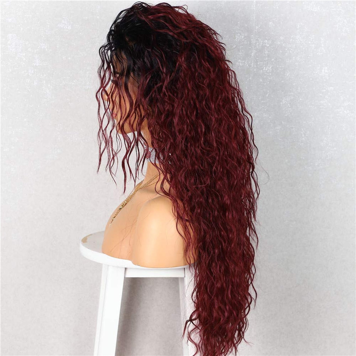 Black Wine Red Mixed Ombre Hand Dyed 26" Head Turner I Ladies Meet Brandy Your New Best Friend in a Wig Waiting to be Shipped to JUST YOU!