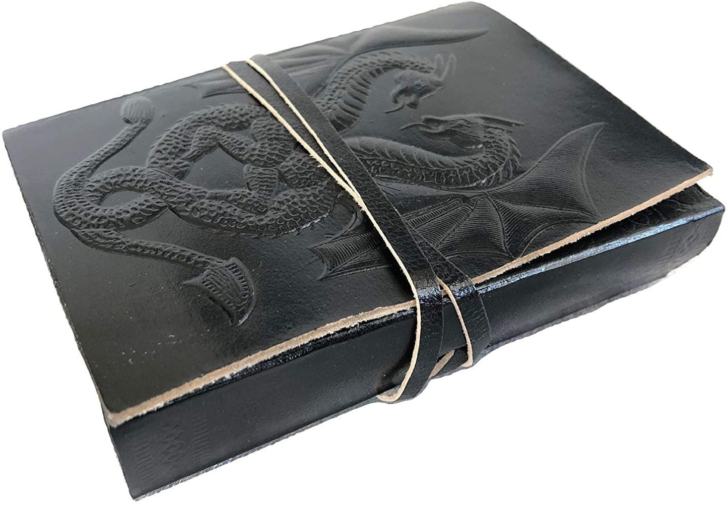 Handmade Vintage Leather Double Dragon Bound Journal Notebook Diary Sketchbook Travel Office Thought Blank Book