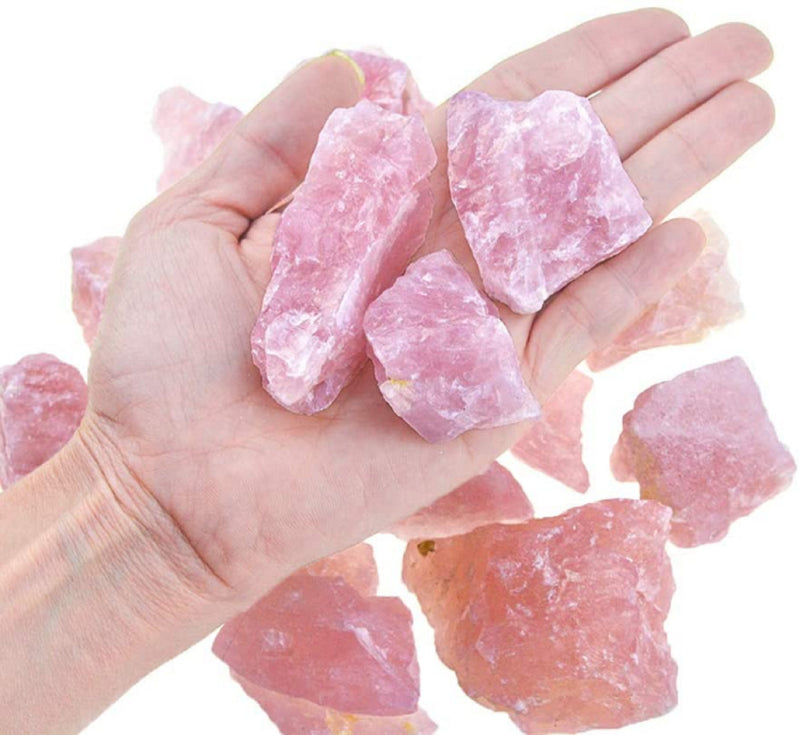 Rose Quartz Rough Stones | Large 1" Natural Raw Stones | 1 lb Bulk | Wicca  Reiki Crystal Healing Tumbling Cabbing Fountain Rocks Wire Wrap