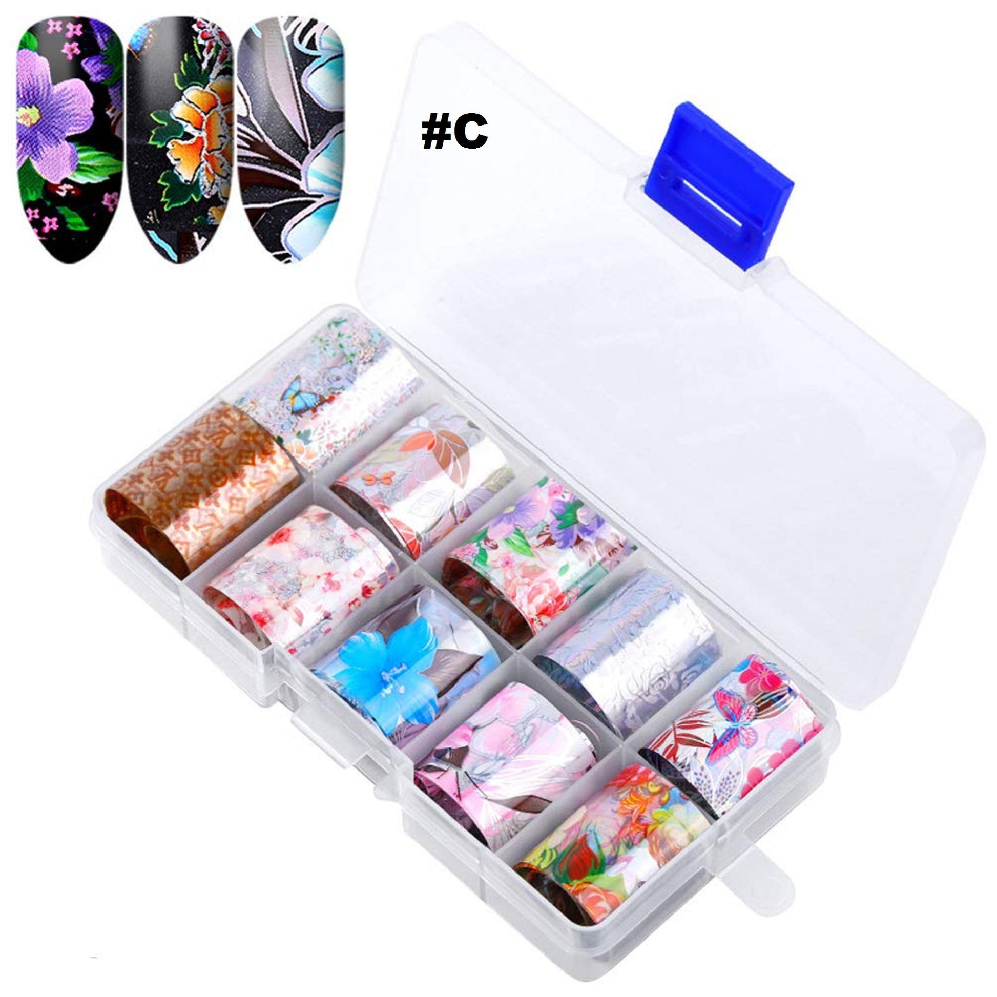 Bright Color Nail Foil Transfer Stickers | 10 DIY Holographic Nail Art | Stickers Tips | Custom Wraps | Foil Transfers | Metallic Stickers