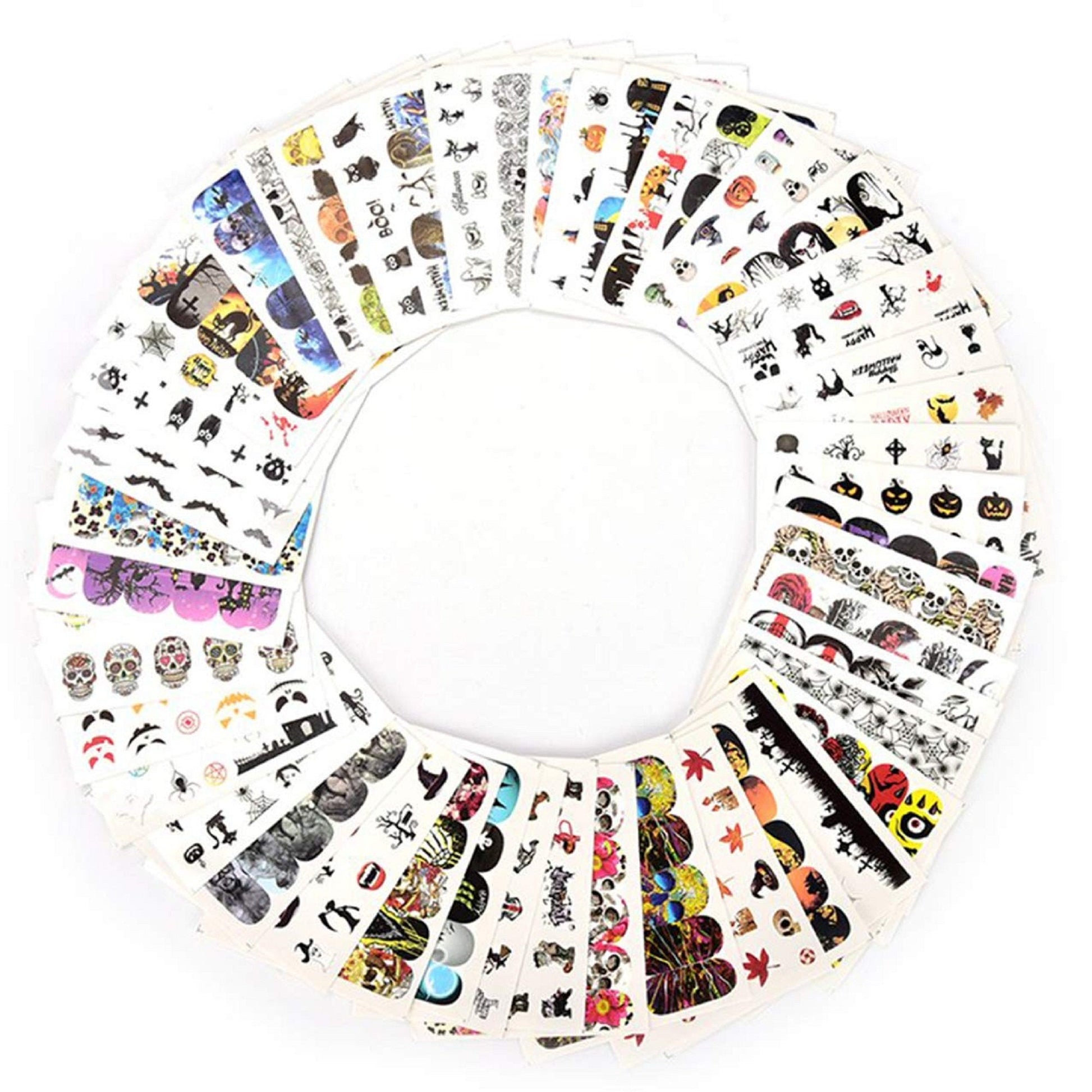 Ghost | Skull | Sugar Skull | Nail Art Stickers | Halloween | Gothic | Day of the Dead | 48 Sheets | Nail Art Decals | Dia De Los Muertos