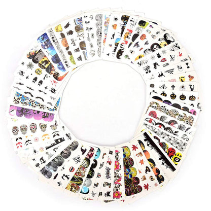 Ghost | Skull | Sugar Skull | Nail Art Stickers | Halloween | Gothic | Day of the Dead | 48 Sheets | Nail Art Decals | Dia De Los Muertos