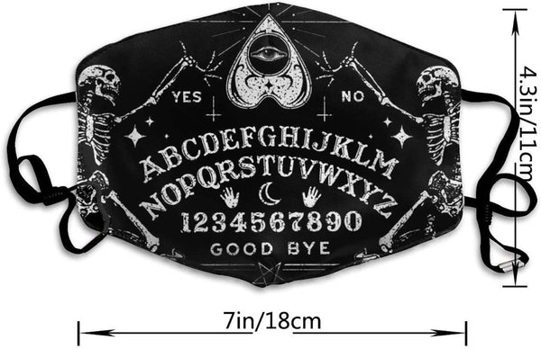 Magic Ouija Board Black Printed Facial Decorations for Women and Men