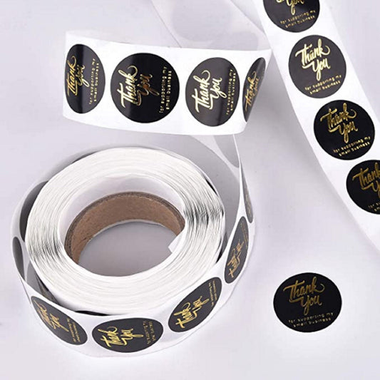 Thank You for Supporting My Small Business Stickers | Round Labels | Use on Bags, Boxes, Envelope | 500 Labels Per Roll | Tamper Proofing