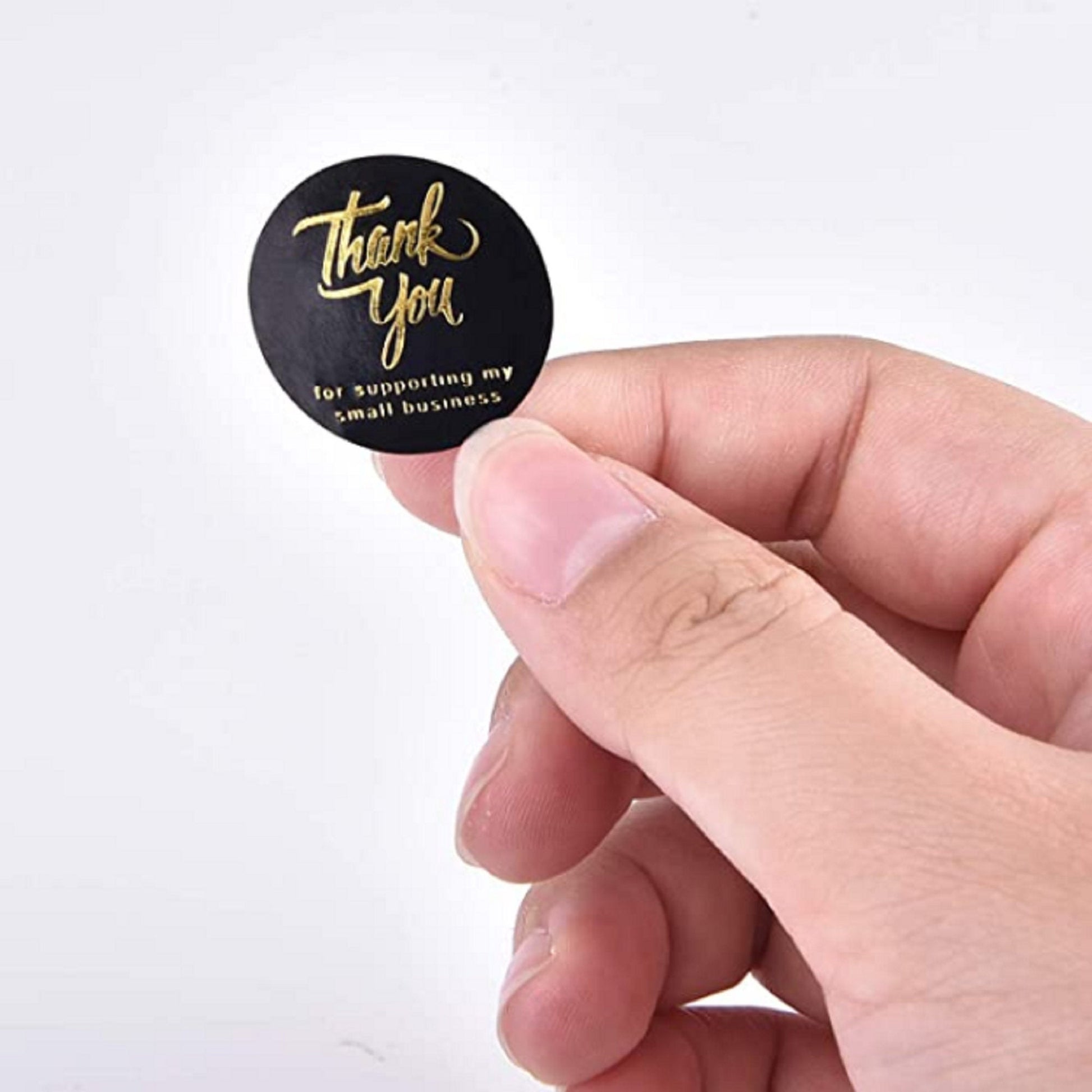 Thank You for Supporting My Small Business Stickers | Round Labels | Use on Bags, Boxes, Envelope | 500 Labels Per Roll | Tamper Proofing