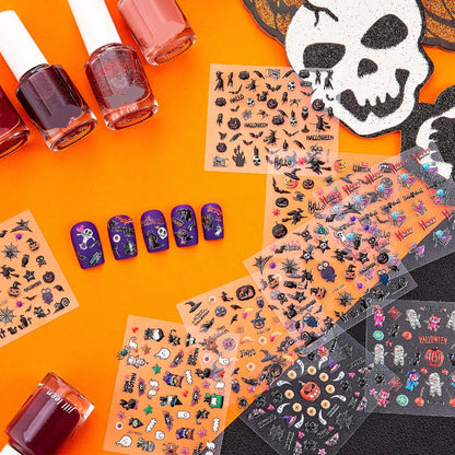 1200 Pieces Halloween Nail Art Stickers | Gothic | Day of the Dead | Cell Phone Bling | Dia De Los Muertos | Skull | Sugar Skull