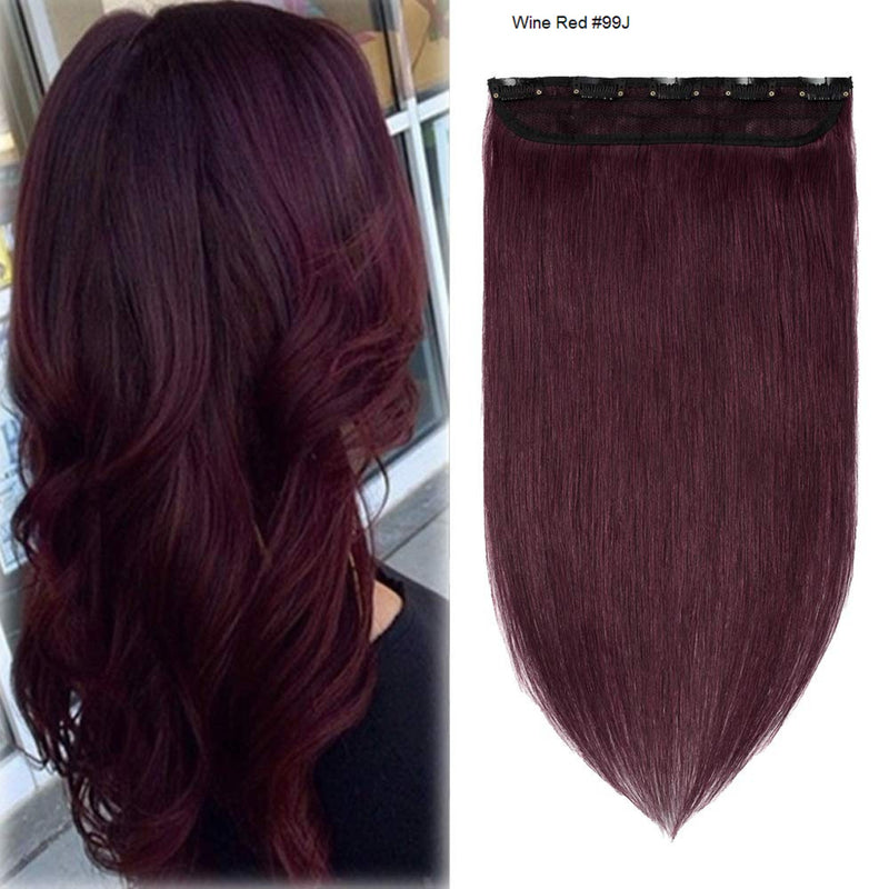 Human Hair Clip in Extensions One Piece 5 Clips Choose Color to Match Your Hair or Create a New Look while adding Volume to your Style 16"