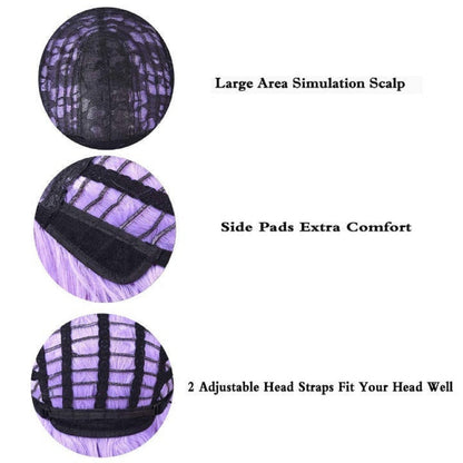 Purple Lavender Wavy 27" | Trendy Wigs | Synthetic Top Quality Heat Resistant Fiber | Human Hair Feel | Free Shipping Delivery in 3 to 5 Day