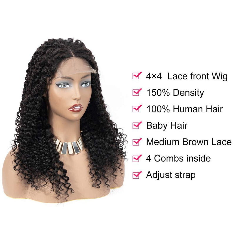 Trendy Wig Brazilian Curly Corn Wave 100% Human Hair Single Donor 4 X 4 Free Parting Pre Plucked Wet Water Wave Look Glueless Lace Front Wig