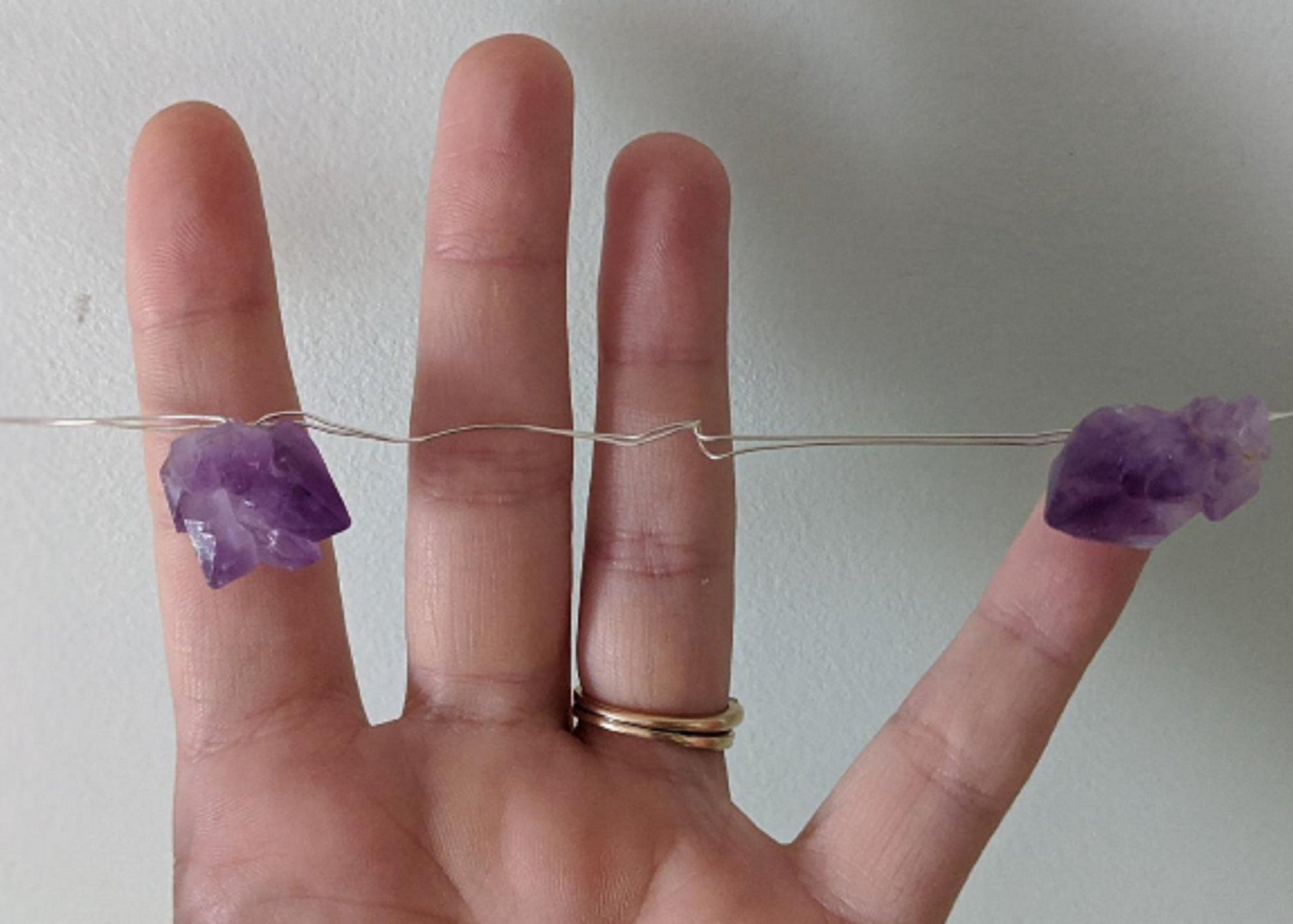 Amethyst Natural Crystal LED String Lights 10FT 30LEDs for Summer, Valentine's Day, Wedding, Birthday Party, Bedroom. Christmas Decoration