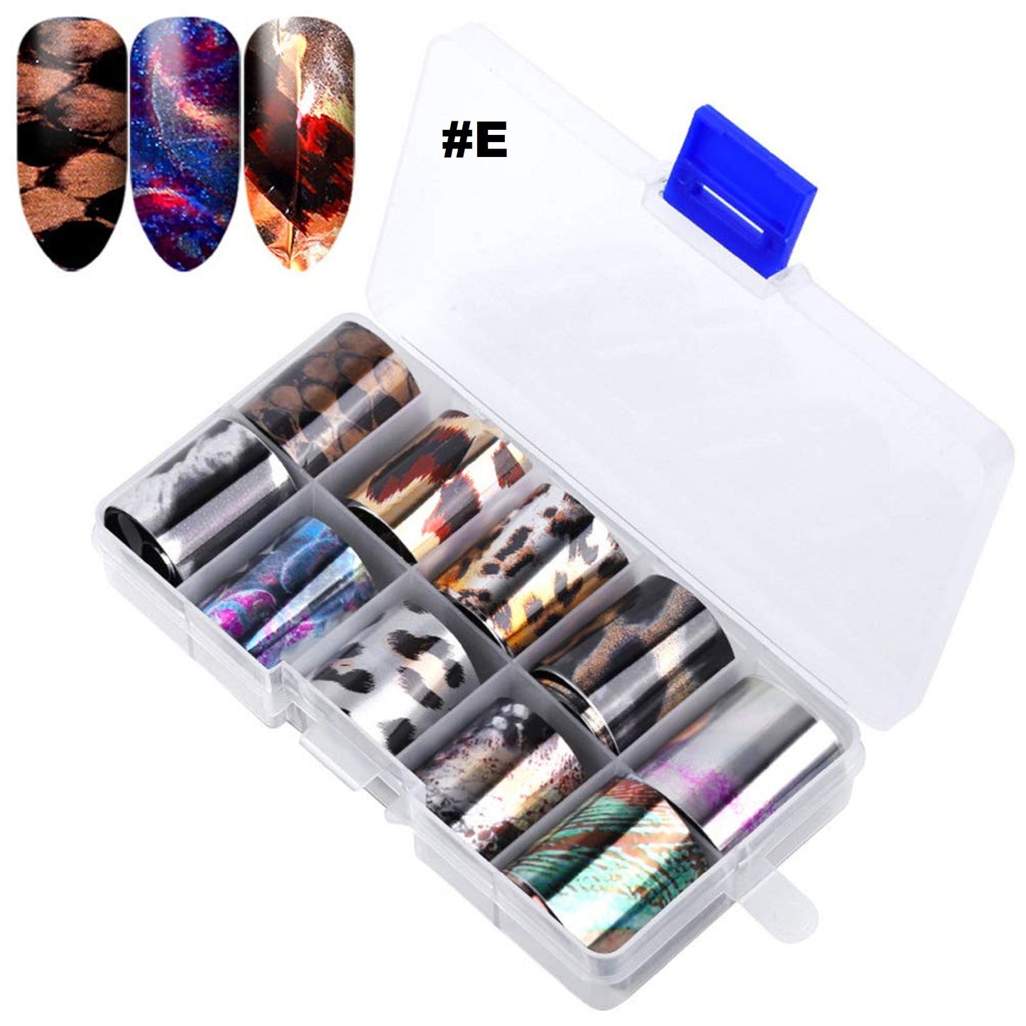 Bright Color Nail Foil Transfer Stickers | 10 DIY Holographic Nail Art | Stickers Tips | Custom Wraps | Foil Transfers | Metallic Stickers