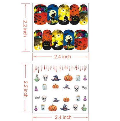 Ghost | Skull | Sugar Skull | Nail Art Stickers | Halloween | Gothic | Day of the Dead | 48 Sheets | Nail Art Decals | Dia De Los Muertos