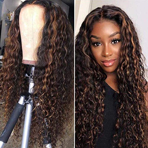 Trendy Wig Wet and Wavy Kinky Brown on Black Ombre Heat Resistant Natural Human Hair Feel Synthetic Wig 26 Inches +/- Free Shipping Included