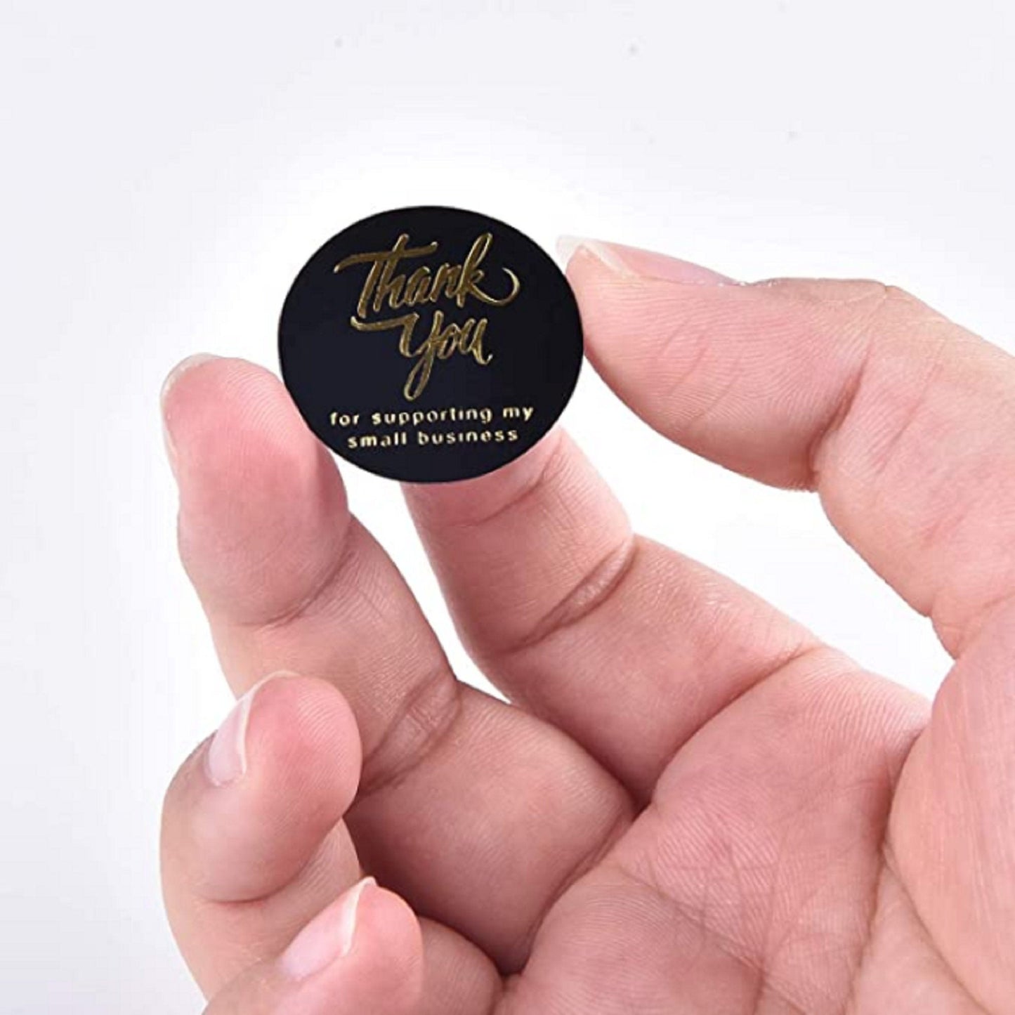 Thank You for Supporting My Small Business Stickers | Round Labels | Use on Bags, Boxes, Envelope | 500 Labels Per Roll | Tamper Proofing