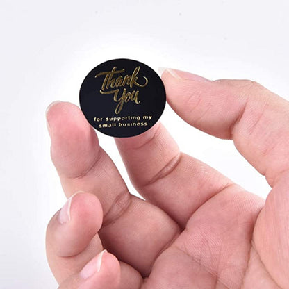 Thank You for Supporting My Small Business Stickers | Round Labels | Use on Bags, Boxes, Envelope | 500 Labels Per Roll | Tamper Proofing
