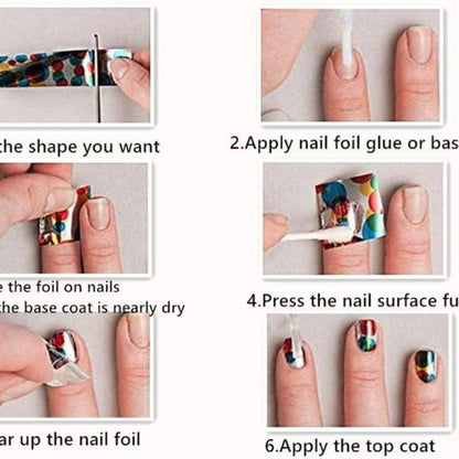 Leopard Print | Gold | Silver | Cheetah Print | Flowers | Nail Foil Transfers | DIY Nail Art Supplies | 50 Sheets | Nail Art Decal