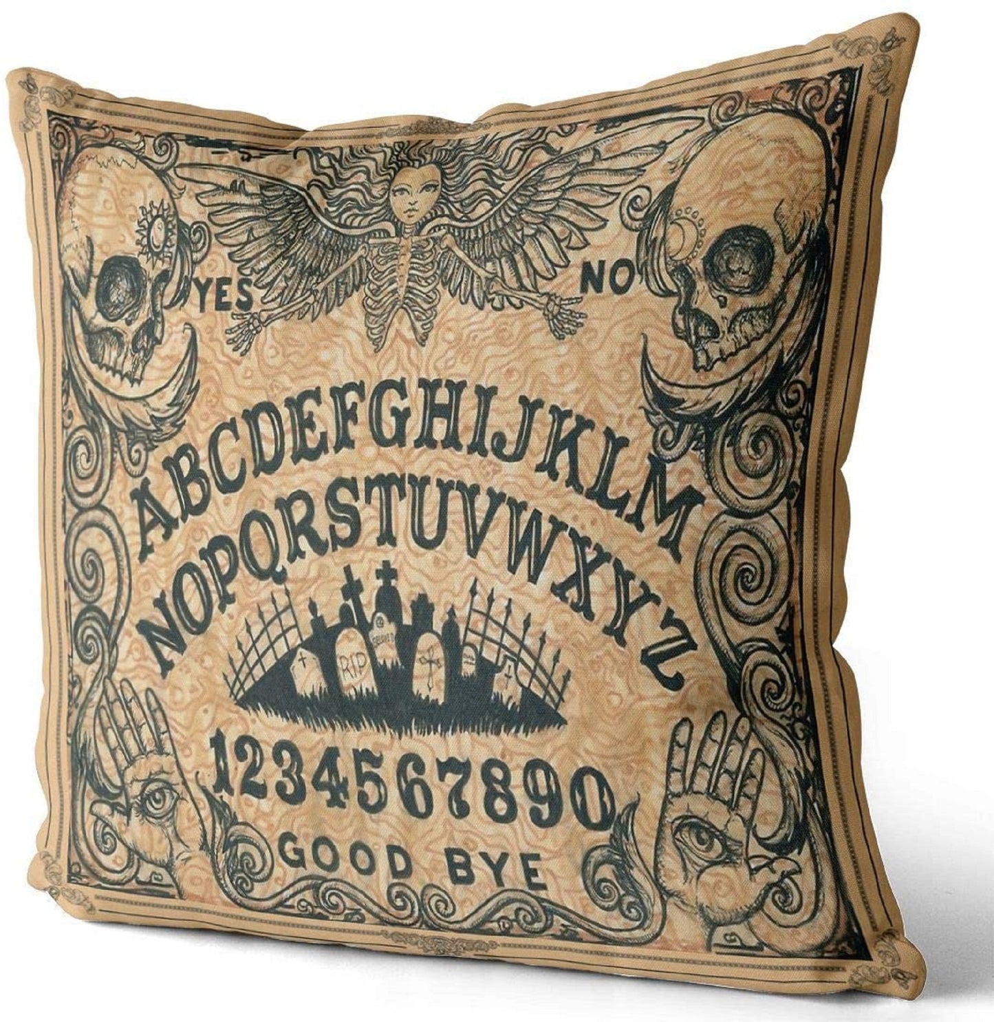 Ouija Board Horror Movie Square  Linen Pillow Covers No Inserts Included Both Sides Printed Set of 2 Choose Your Size From 16X16 to 26X26