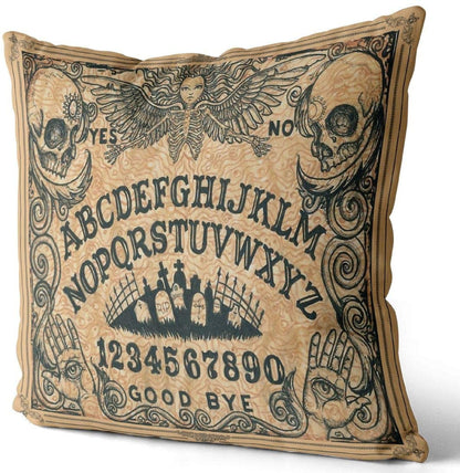 Ouija Board Horror Movie Square  Linen Pillow Covers No Inserts Included Both Sides Printed Set of 2 Choose Your Size From 16X16 to 26X26