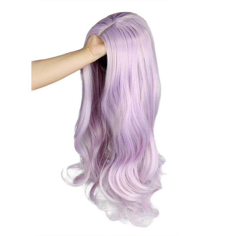 Light Lilac Purple Wavy Heat Resistant 26" | Trendy Wigs | Synthetic Top Quality Heat Resistant Fiber | Human Hair Feel