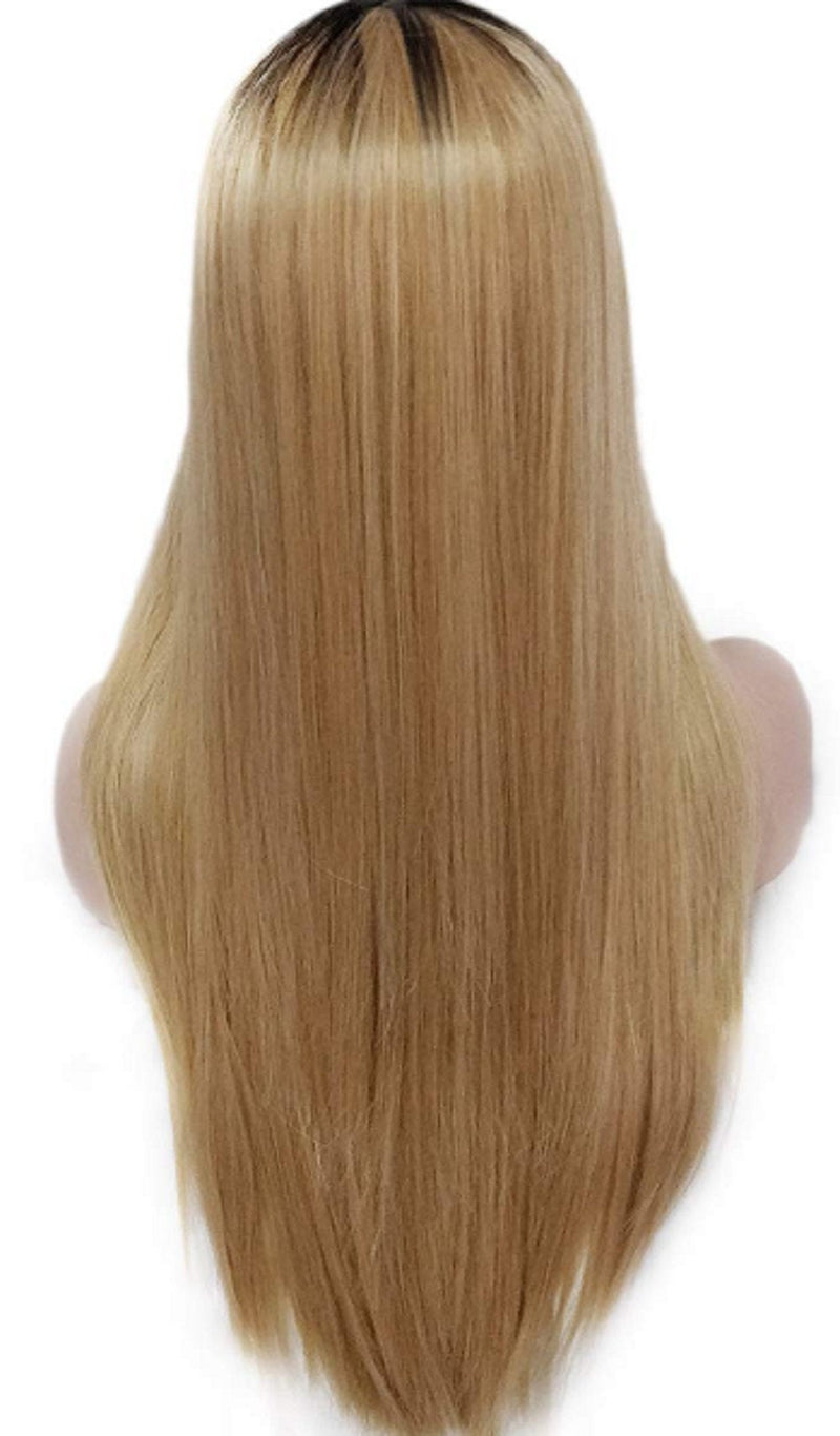 Ombre Black to Blonde Straignt 24" Synthetic Ready and Waiting to be Shipped to JUST YOU Halloween Blow Out Wig Sale Act Fast