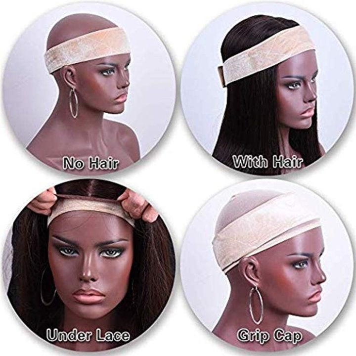 Edge Saver Soft Velvet Wig Grip Band | Fasten your Wig, Scarf, Hijab securely without glue tape clips or comb | Prevent Wig Slippage All Day