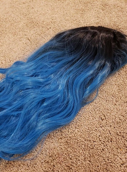 Blue Ocean Wave Long Big Wave Synthetic Heat Resistant Wig 24" | Wig Cap Included | Free Shipping