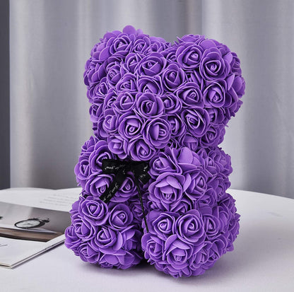 Eternal Love Rose Bear Valentine Day Romantic Lover Gift Red, Purple or Rainbow Bear Available for IMMEDIATE SHIPMENT Limited Supply