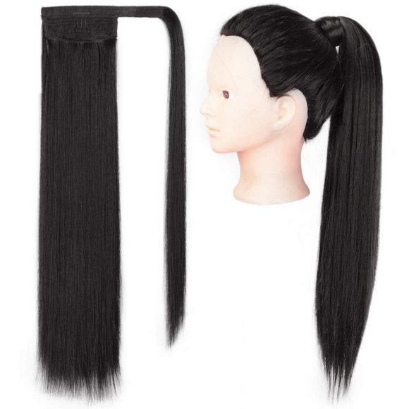 30-Second Dream Ponytail Extension(Straight) Long Straight Ponytail Wrap Around 22" Synthetic Hair Extension