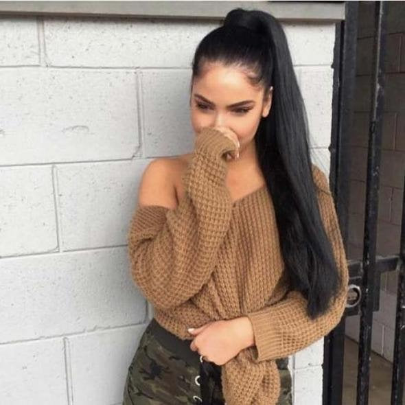 30-Second Dream Ponytail Extension(Straight) Long Straight Ponytail Wrap Around 22" Synthetic Hair Extension