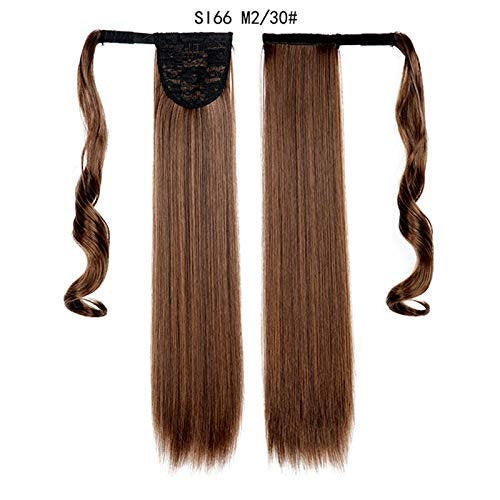 30-Second Dream Ponytail Extension(Straight) Long Straight Ponytail Wrap Around 22" Synthetic Hair Extension #30 Light Brown