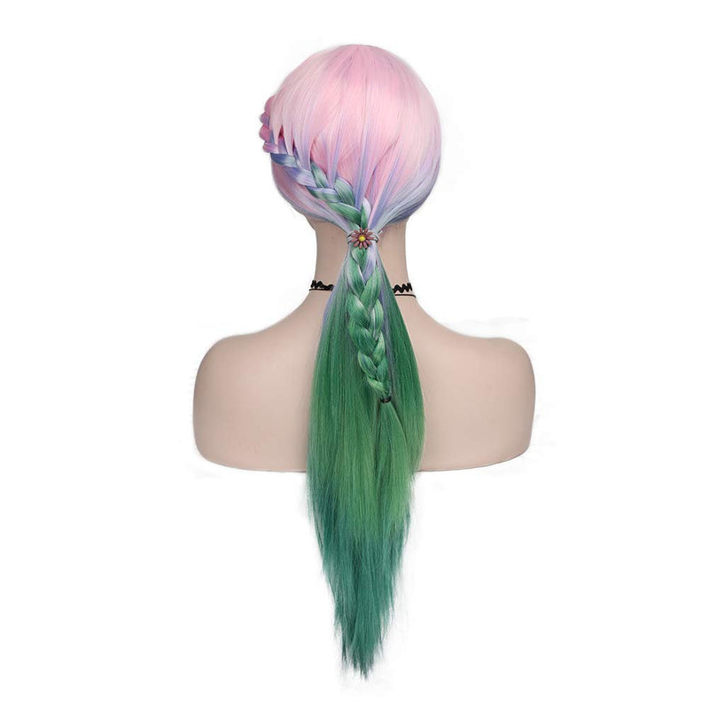 Trendy Rainbow Pastel | Unicorn Princess | Mermaid | Straight | 22" Synthetic | Human Hair Feel | Drag Queen | Custom Colored | Party Wig