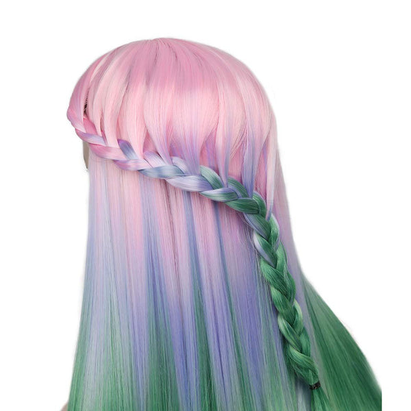 Trendy Rainbow Pastel | Unicorn Princess | Mermaid | Straight | 22" Synthetic | Human Hair Feel | Drag Queen | Custom Colored | Party Wig